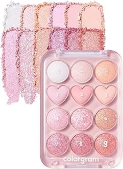 COLORGRAM Pin Point Eyeshadow Palette 04 Bright+Cool | Eyeshadow Palette for Daily makeup, Ultra Blendable, Matte, Glitter, Shimmer Shades