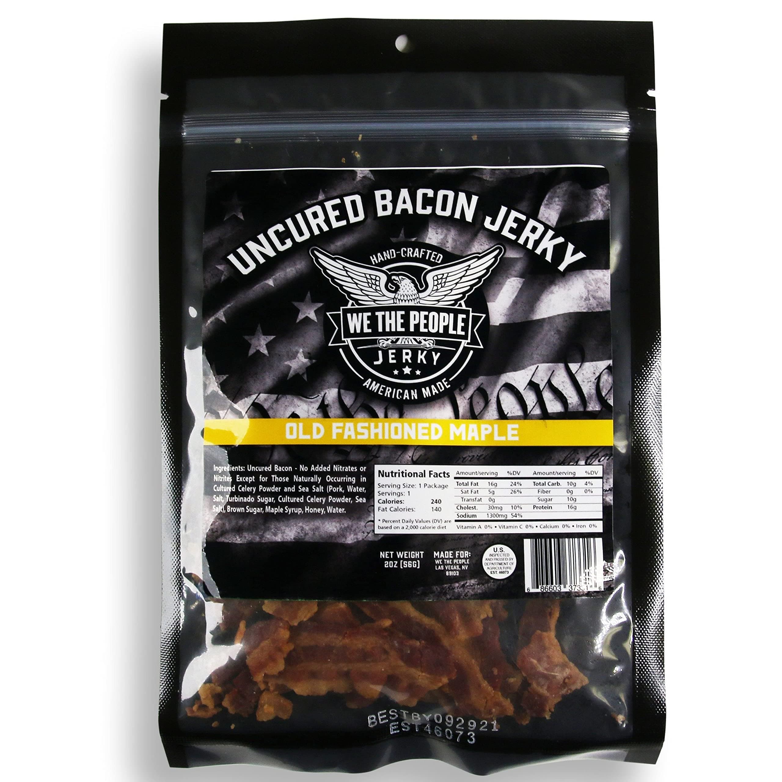 We The People Holsters - Old Fashioned Maple - Bacon Jerky - 2 oz Bag