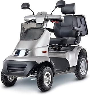 Afikim - Afiscooter S4 - Full Size Mobility Scooter - 4-Wheel - Metallic Silver