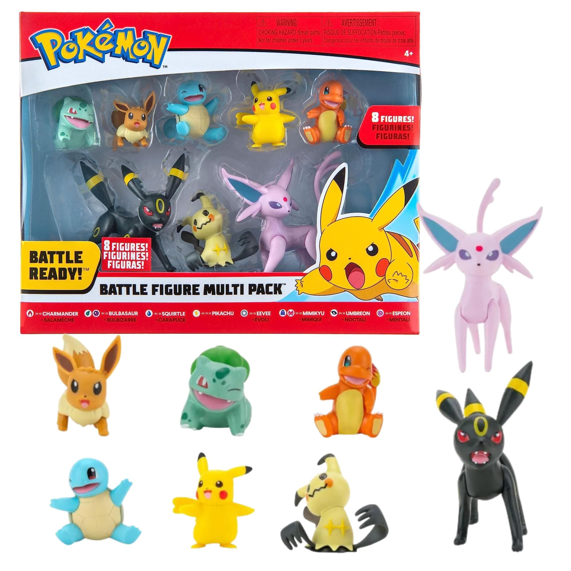 Pokemon Battle Figure Multi 8 Pack, Battle Ready 8 Figures, Multicolor, PKW0184, Pokemon - Battle Figure Multipack Wave 6