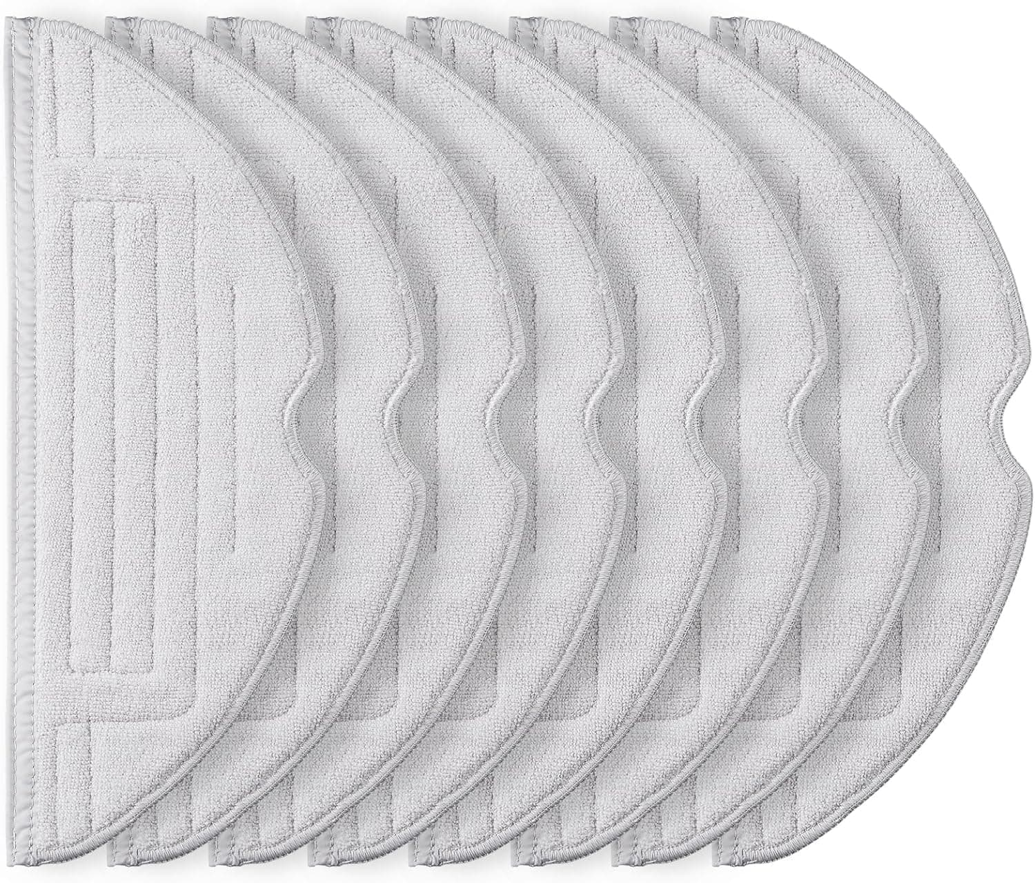 8 Pack Mop Pads Replacement for Roborock S8 / S8+ / S7 MaxV / S7 MaxV Plus / S7 MaxV Ultra / S7 Pro Ultra / S7 / S7+ Series Robot Vacuum, Microfiber Mopping Cloth Vacuum Accessories (Light Gray)