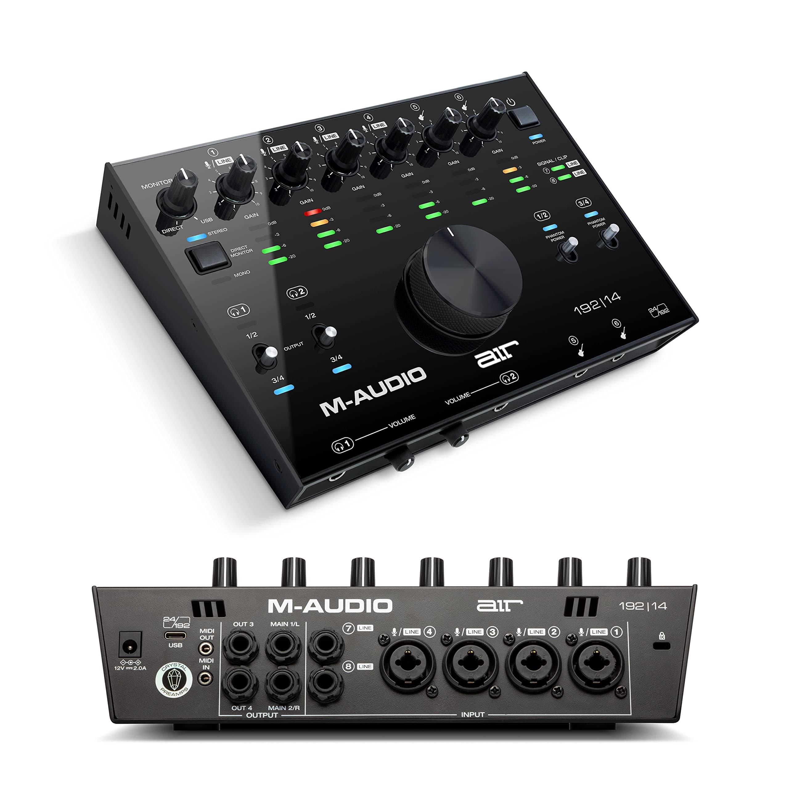 M-AUDIO AIR 192x14 USB-C Audio Interface for Studio Recording with 8 In and 4 Out, MIDI Connectivity, and Software from MPC Beats and Ableton Live Lite