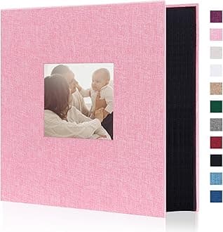 Artmag Fabric Photo Album 4x6 1000 Large Capacity for Family Wedding Anniversary Linen Album Holds 1000 Horizontal and Vertical Photos (1000 Pockets, Pink)