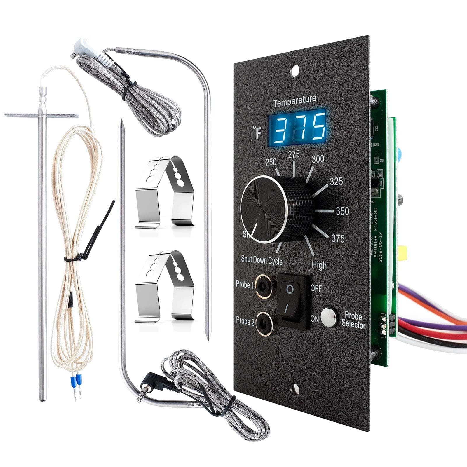 Digital Pro Controller for Traeger Grill Parts Control Panel Replacement with Meat Probes and Thermostat Board Sensor