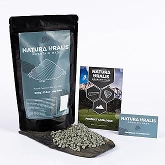 Natura Uralis Cambrian Blue Clay Flakes | 500g of Natural Blue Clay, Blue-Grey to Pastel Blue - Amazing Crunch, Satisfying Earthy, Velvety and Firm Texture, ASMR Sensation