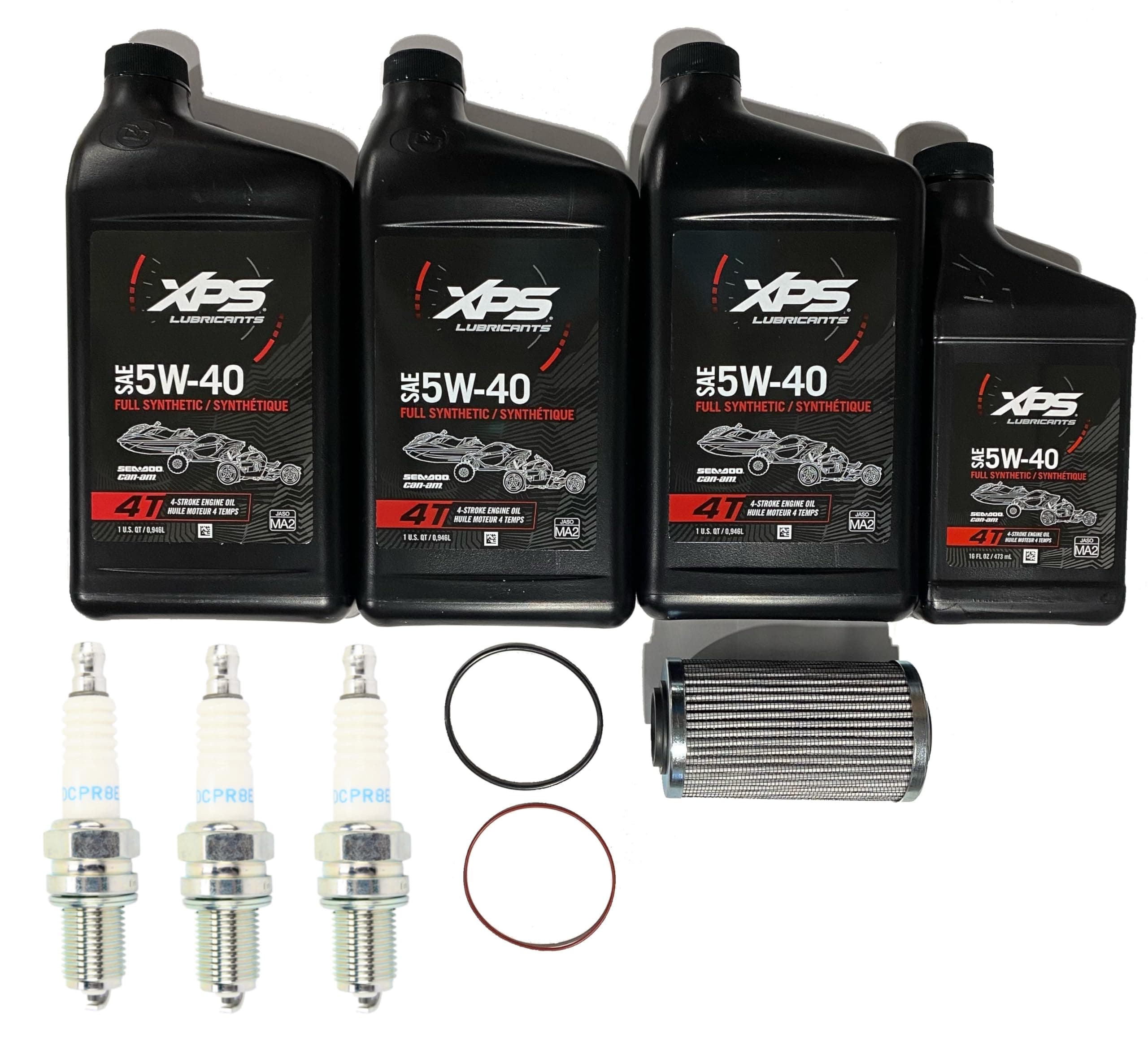 Generic OEM Oil Change Service Kit 9779251 with NGK Spark Plugs Compatible with Seadoo 4-TEC Machines GTI 130 155 170 GTR 215 230 GTS 130 GTX 4TEC GTX 130 155 170 215 230 255 260 300 RXP 155 215 255