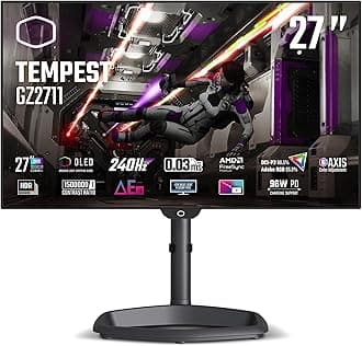 Tempest GZ2711 27” OLED 2K 144Hz|240Hz QHD 2560 x 1440 PC Monitor, 0.03ms (MPRT), HDR10, DCR, FreeSync Premium, DP1.4 * 2, HDMI 2.1 * 2, USB B*1, USB A*2, USB C*1