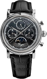 MoonPhase Master SU1908SZ Gold Swan Neck 40mm ST1908 Mechanical Chronograph Mens Wrist Watch Seagull 1963