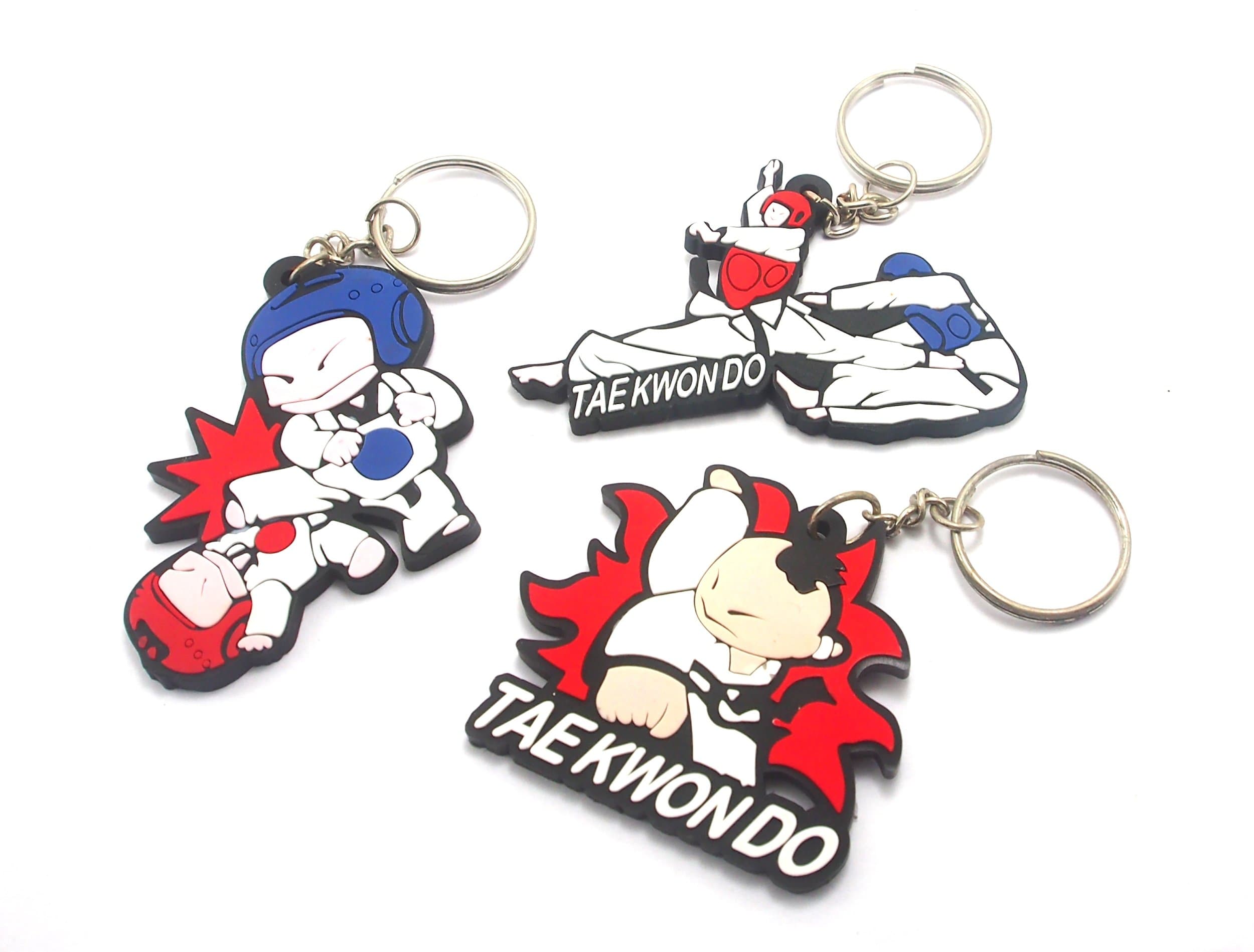 DREAMX T1 @ 3 X Rubber Takewondo Tae Kwon Do TKD Keychain Key ring
