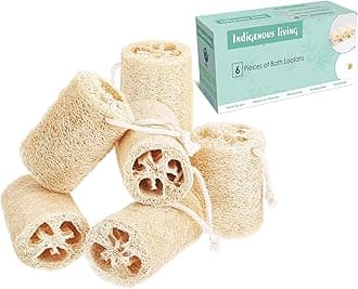 Six Natural Loofah