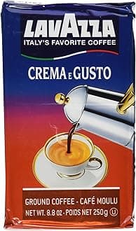 medium roast Crema e Gusto Ground Coffee, Italian Espresso, 8.8-Ounce Brick
