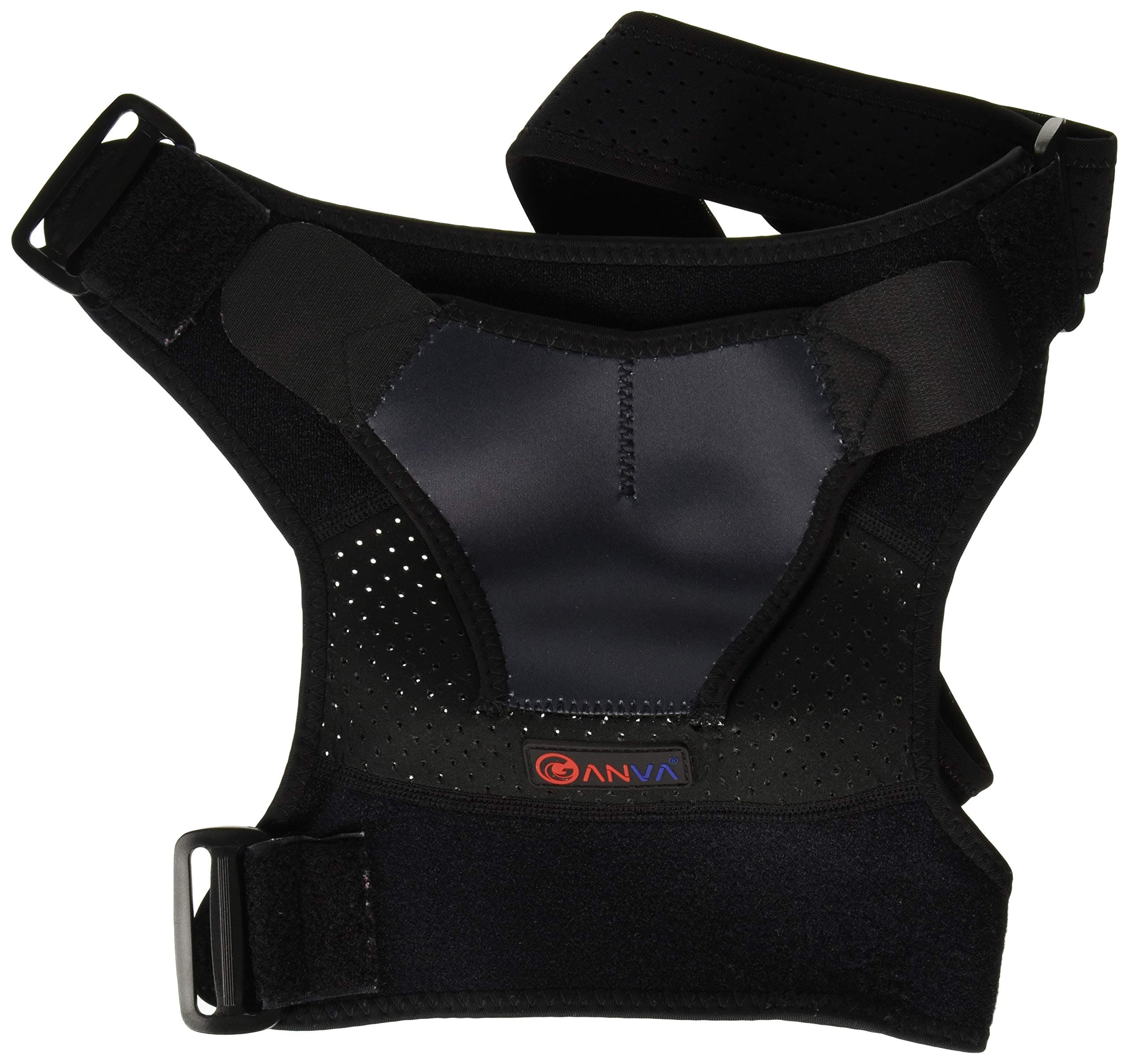 Shoulder Support Brace - Shoulder Brace Rotator Cuff | Dislocated AC Joint, Compression Sleeve Recovery, Shoulder Injuries, Adjustable Size Right and Left Arm for Men and Women by GANVA