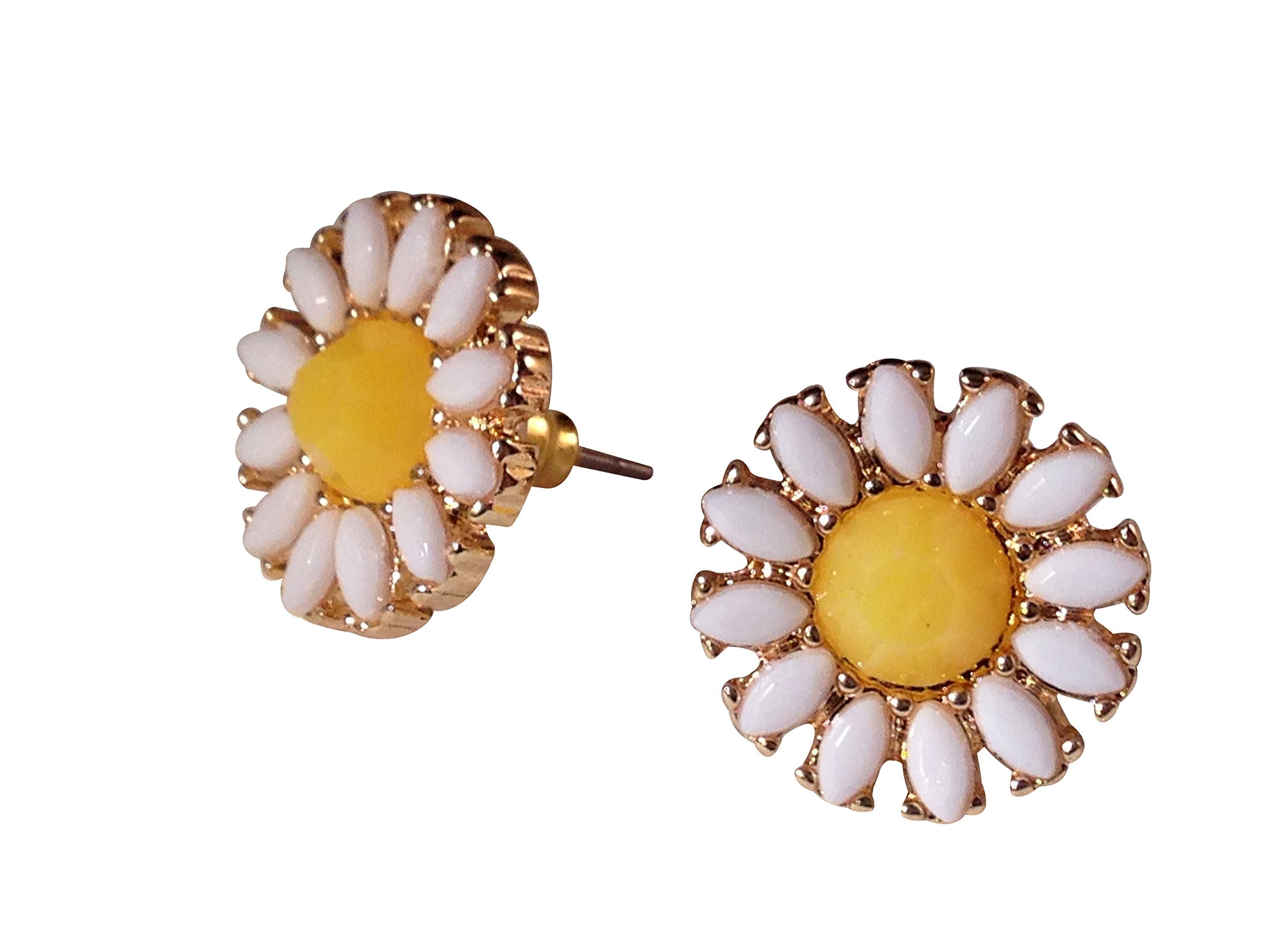 Daisy Sunflower Earrings Spring Flower Stud Nature