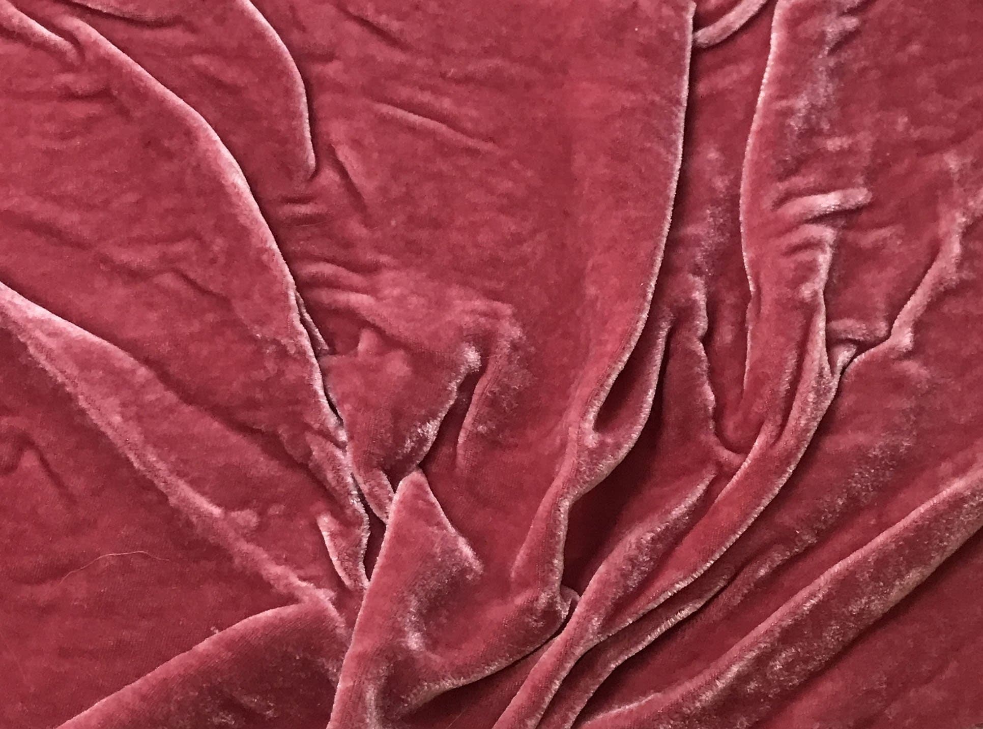 Amaranth - Hand Dyed Silk Velvet Fabric