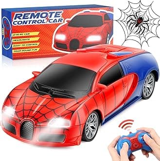 Aooess Remote Control Car Toy for Kids: Spider Rc Cars for Boys Age 4-7 Toy Cars for Boys Age 4-7 Racing Car Toys Spider Toys for Boy 4-6 Birthday Gift for 3 4 5 6 7 8 9 Year Old Boy Girls, Red