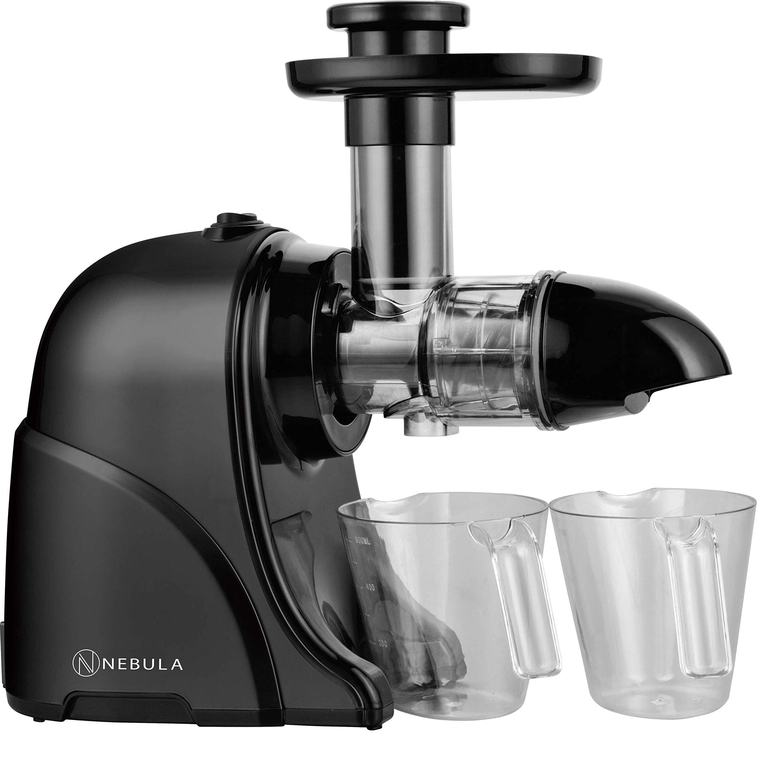 Nebula Aura Slow Masticating Horizontal Juicer | Cold Press Juicer for Whole Fruit & Vegetables | Ultra Quiet 7-Stage Extraction Machine, 60 RPM | Easy Clean, Dishwasher Safe | Black