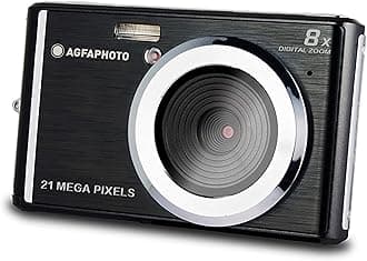 AGFA Photo Vintage Digital Camera – 21MP Compact Point & Shoot, Y2K Digicam Aesthetic, 2.4” LCD Screen, 8X Zoom, HD Video, Rechargeable Battery, Portable Travel Camera