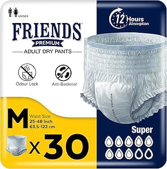 30 x Friends Unisex Incontinence Pants Super Medium (25-48 inches)
