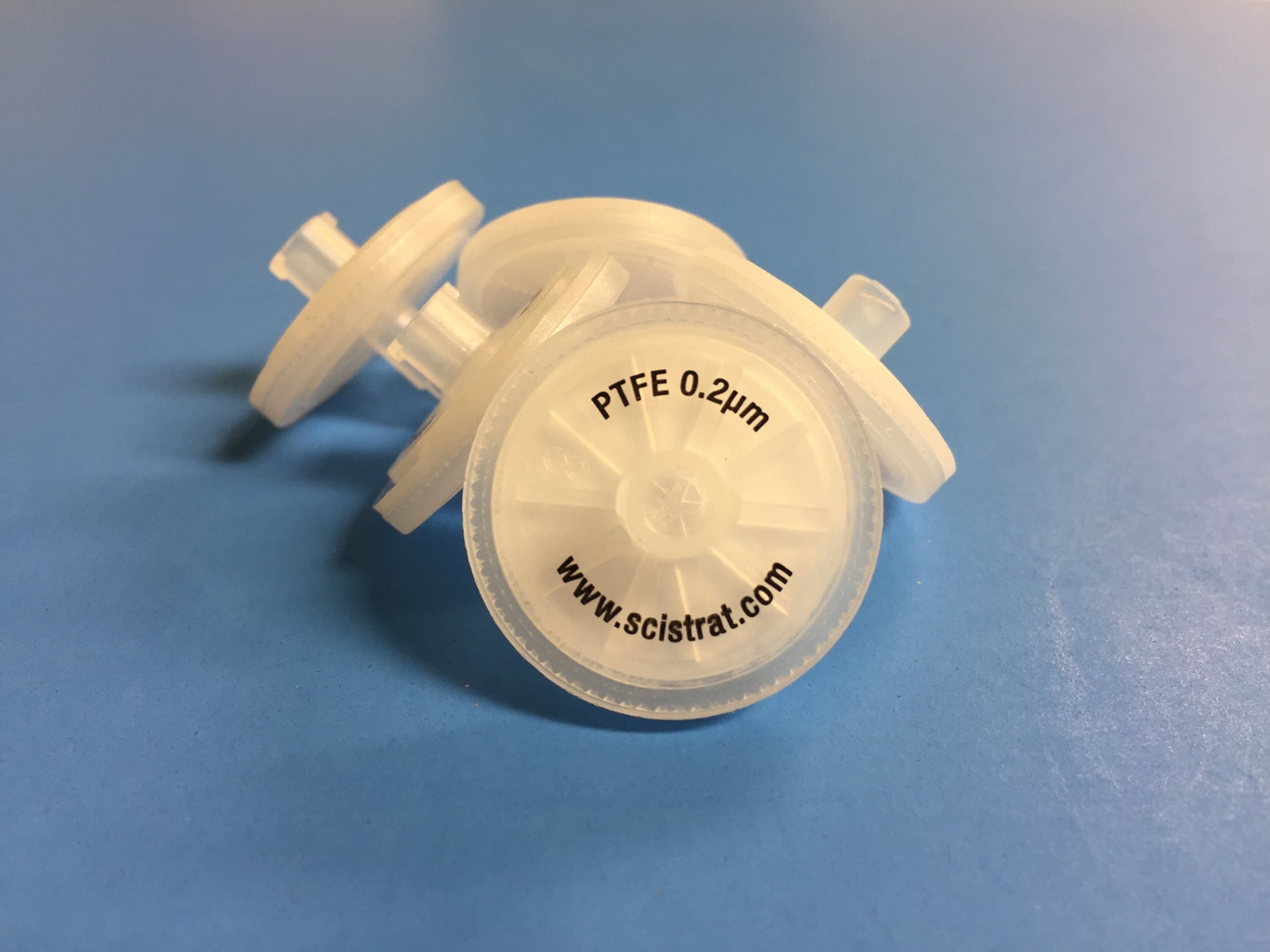 Syringe Filter, PTFE, 25mm diameter, 0.2um, 10/pk