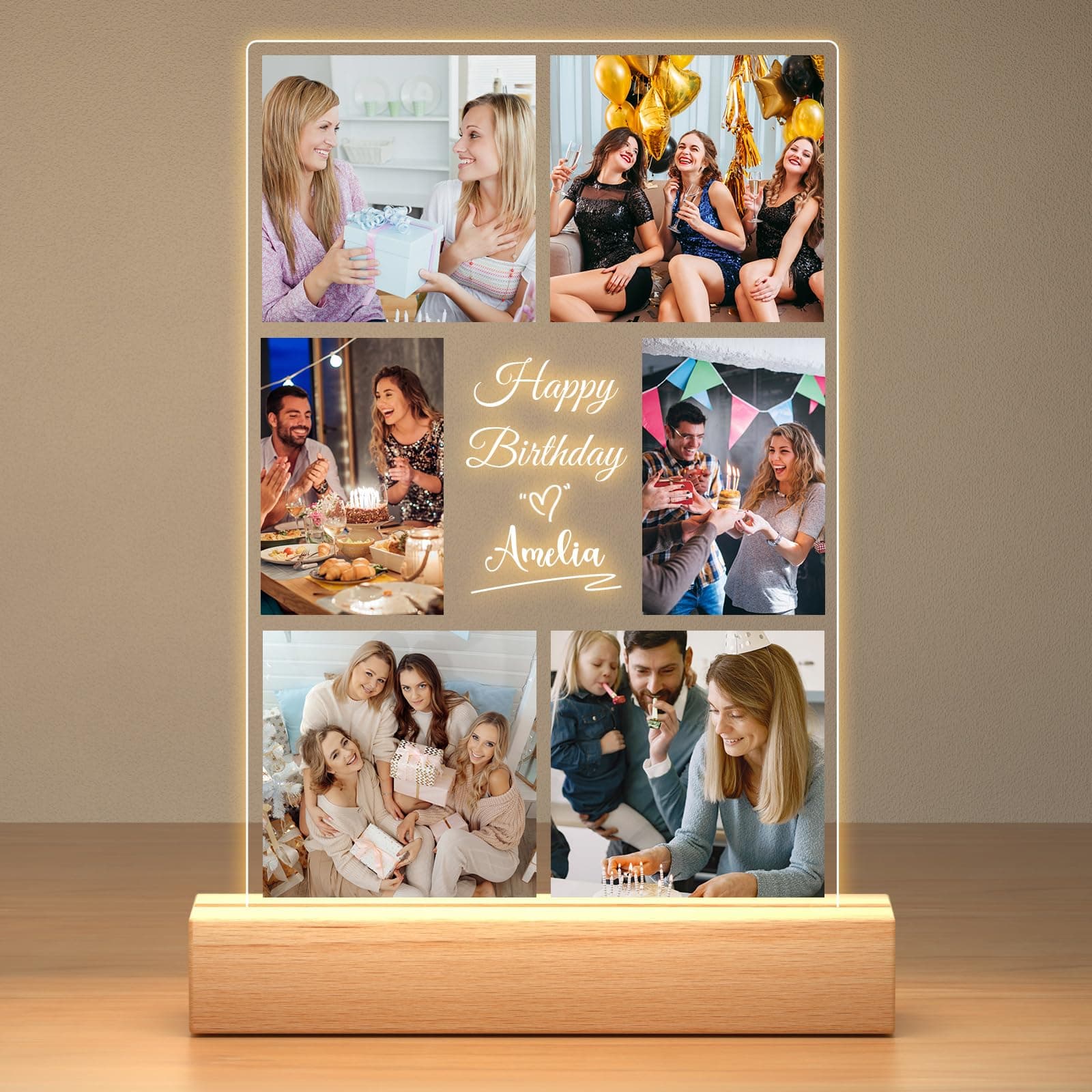 - Custom Picture Frames with Photo, Personalized Picture Frame with Night Light, Custom Photo Frame, Customized Best Friend Photo Gifts, Personalized Birthday Gifts for Women Friends Her Him