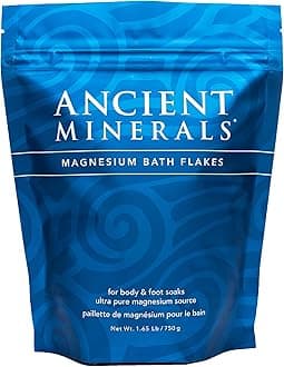 Ancient Minerals Magnesium Bath Flakes Single Use Pouch 1.65lbs