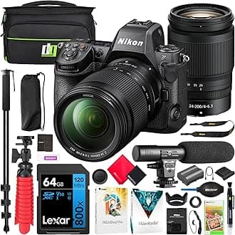 Z8 Professional Full Frame Mirrorless 8K Video & Stills Hybrid FX Camera Body with 24-200mm F4-6.3 VR Lens Kit 1695 Bundle with Deco Gear Photography Bag + Microphone + Monopod & Accessories