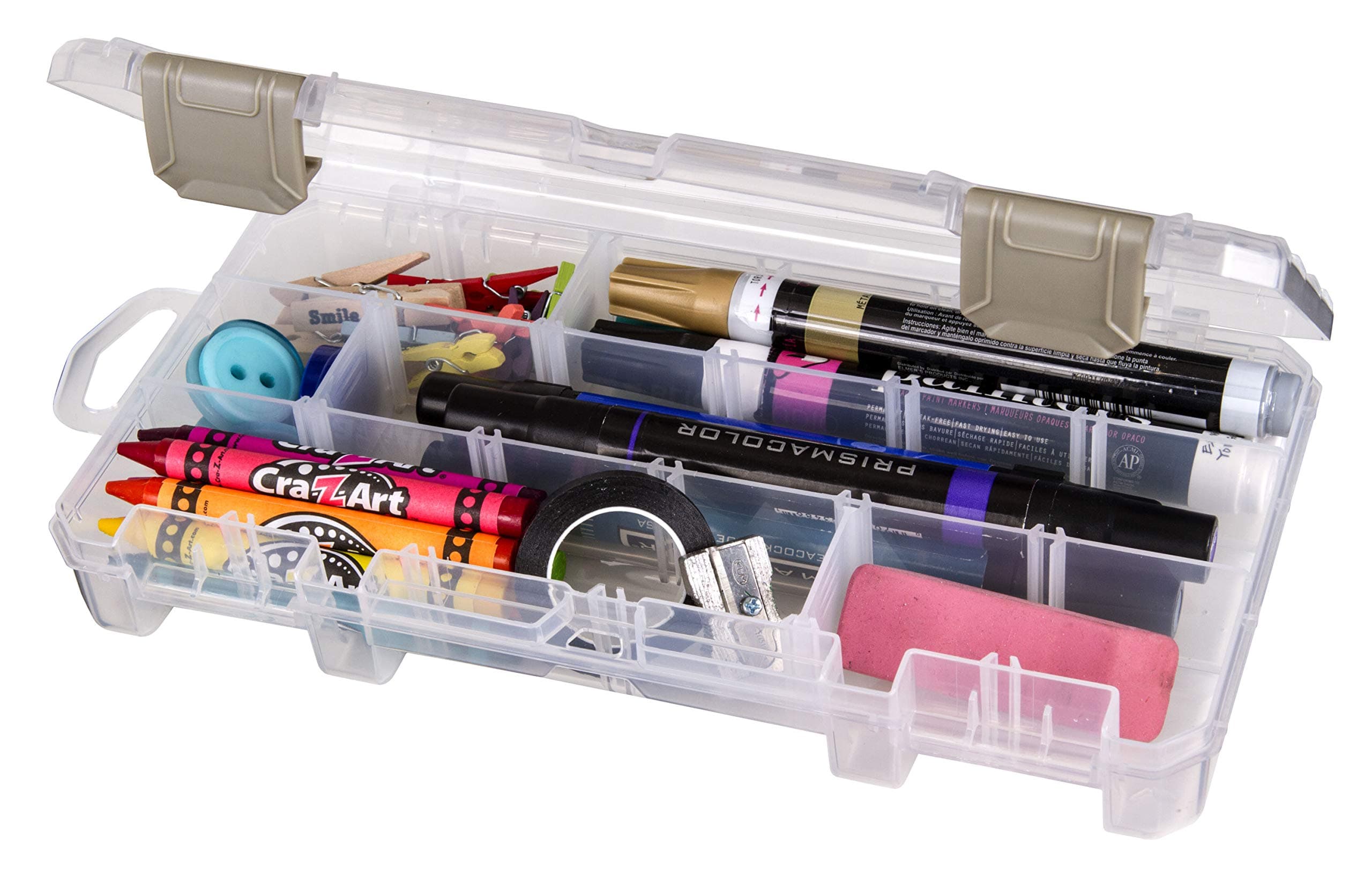 ArtBin 3003AB Solutions Small Box, Art & Craft Supply Organizer with Removable Dividers, [1] Plastic Storage Box