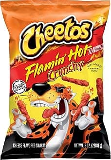 Flamin Hot Crunchy Snacks - Cheese Flavoured, 226.8g