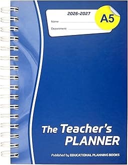 The Teachers Planner 2026-2027 for Secondary School – A5 – Six Period Day – Page-a-Day & Undated, with Dedicated Pages for Year Planning, Exams, Marking and more (TP9-B)