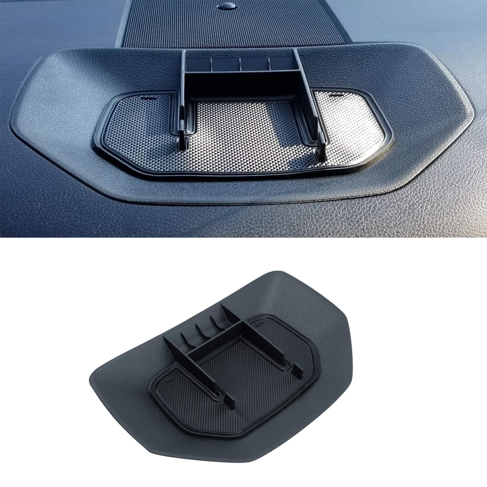 JDMCAR Dash Center Console Table Storage Tray,Instrument Organizer ABS Black Materials Anti-Slip Backing,Dashboard Phone Holder Cradle Compatible with Toyota Tundra 2014-2019 2020 Accessories