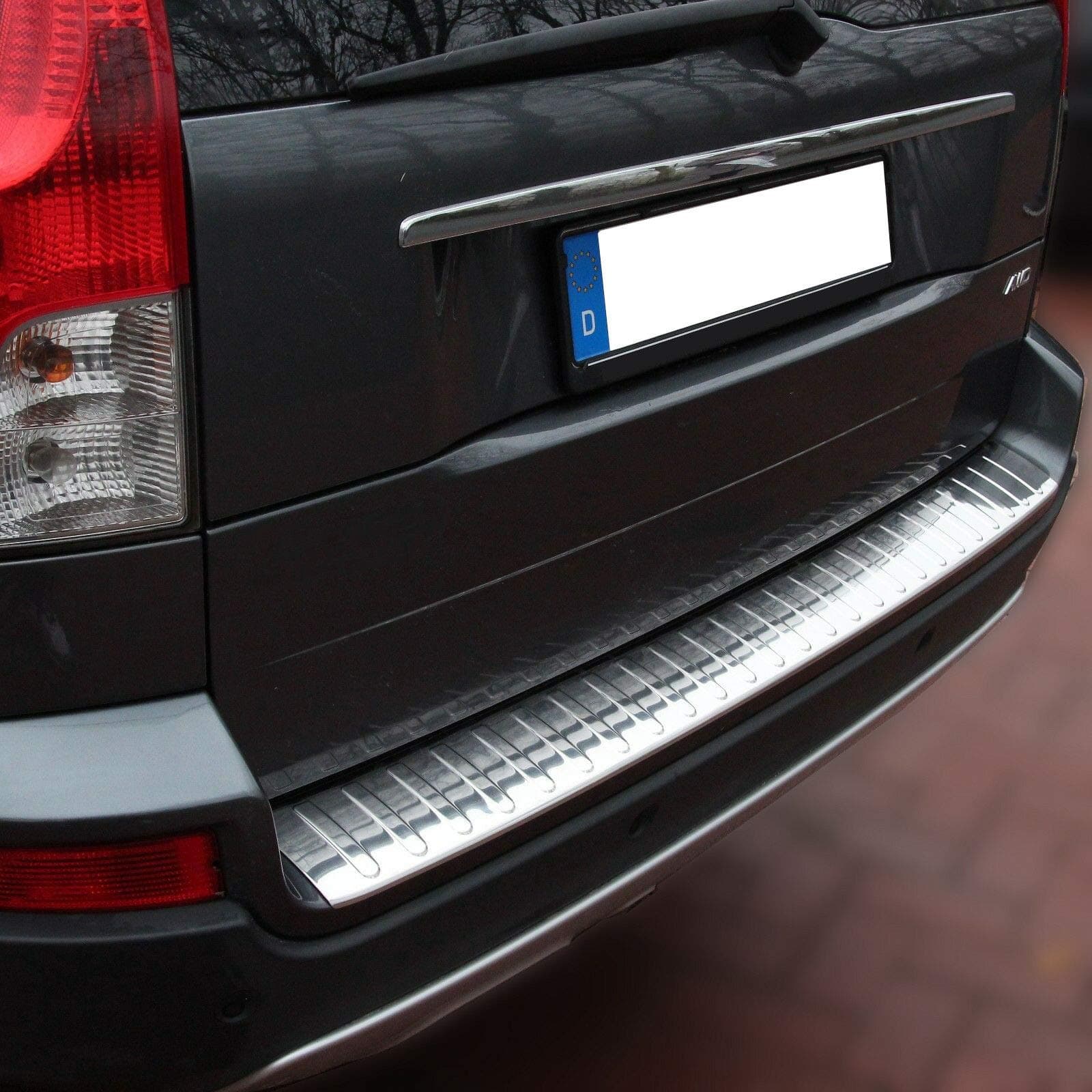 Recambo Boot Sill Protector Stainless Steel Chrome Compatible with Volvo XC90 I 2002-2014 Design Edition Premium Quality