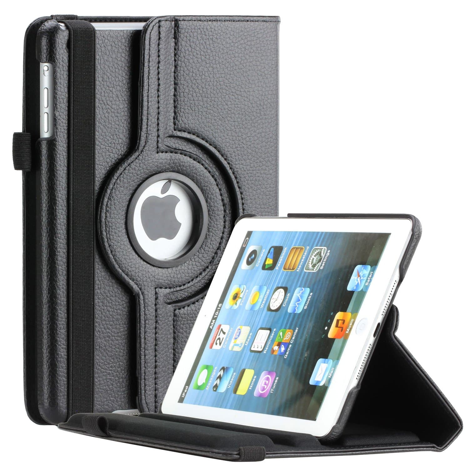 Thilon PU Leather 360 Degree Rotating Auto Sleep / Wake up Stand Case for Apple for iPad Air 1, Black