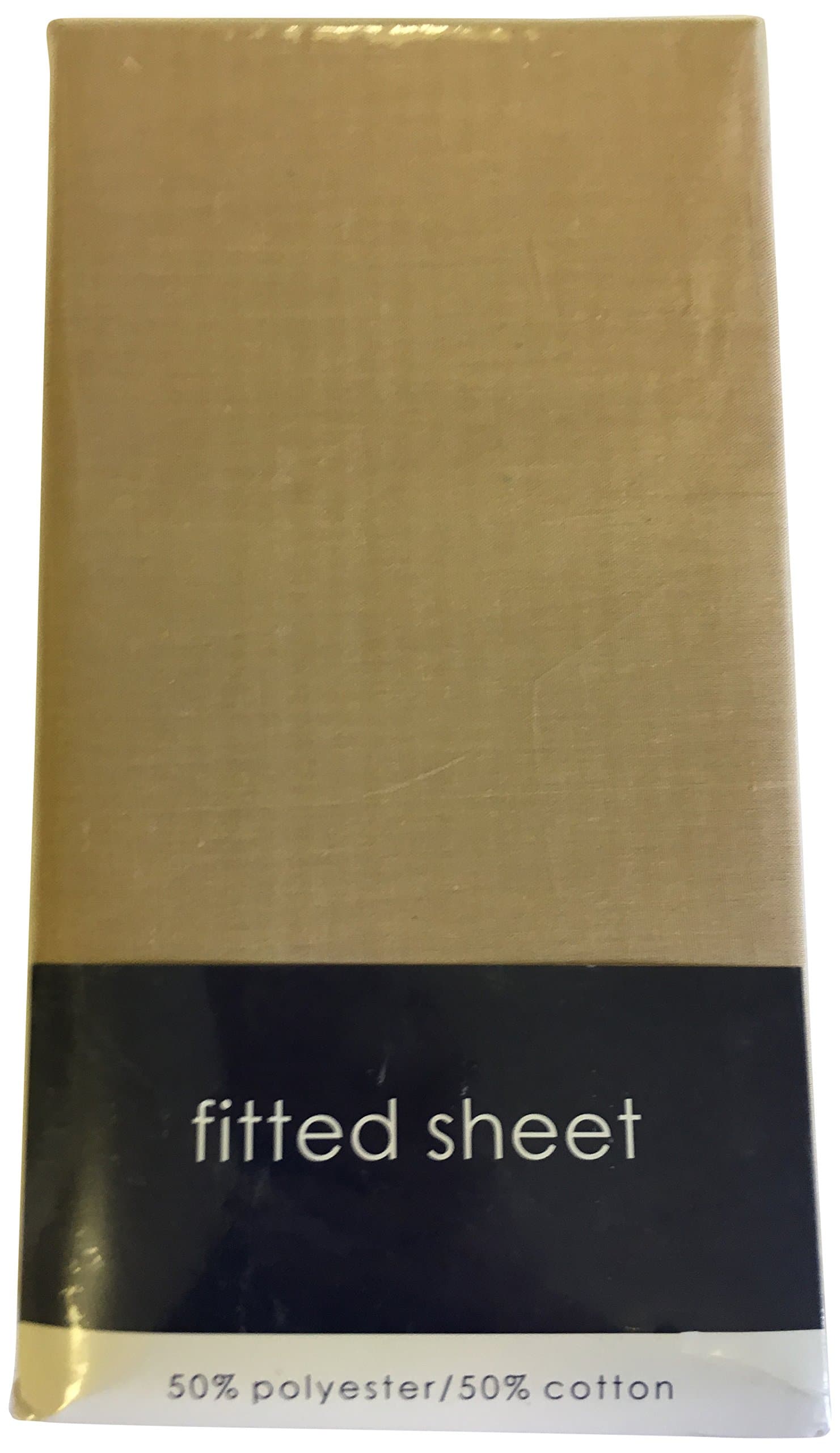RapportEasy-Care Non-Iron Fitted Sheet, Polyester-Cotton Natural, Single