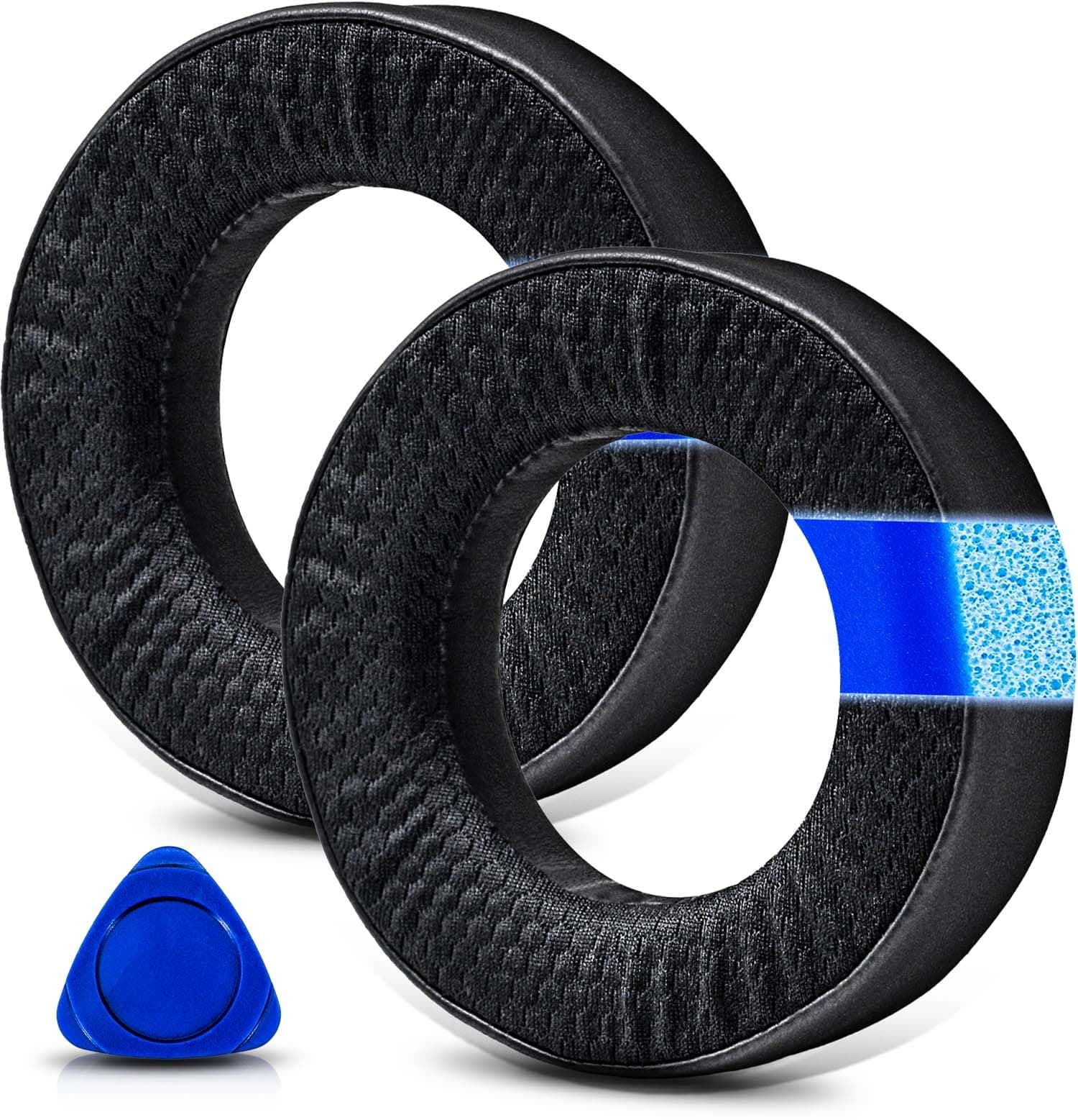 TRANSTEKReplacement Earpads Compatible with LucidSound LS20 LS25 LS30 LS40 Headset, Ear Pads Cushions with High-Density Memory Foam (Cooling Gel Mesh)