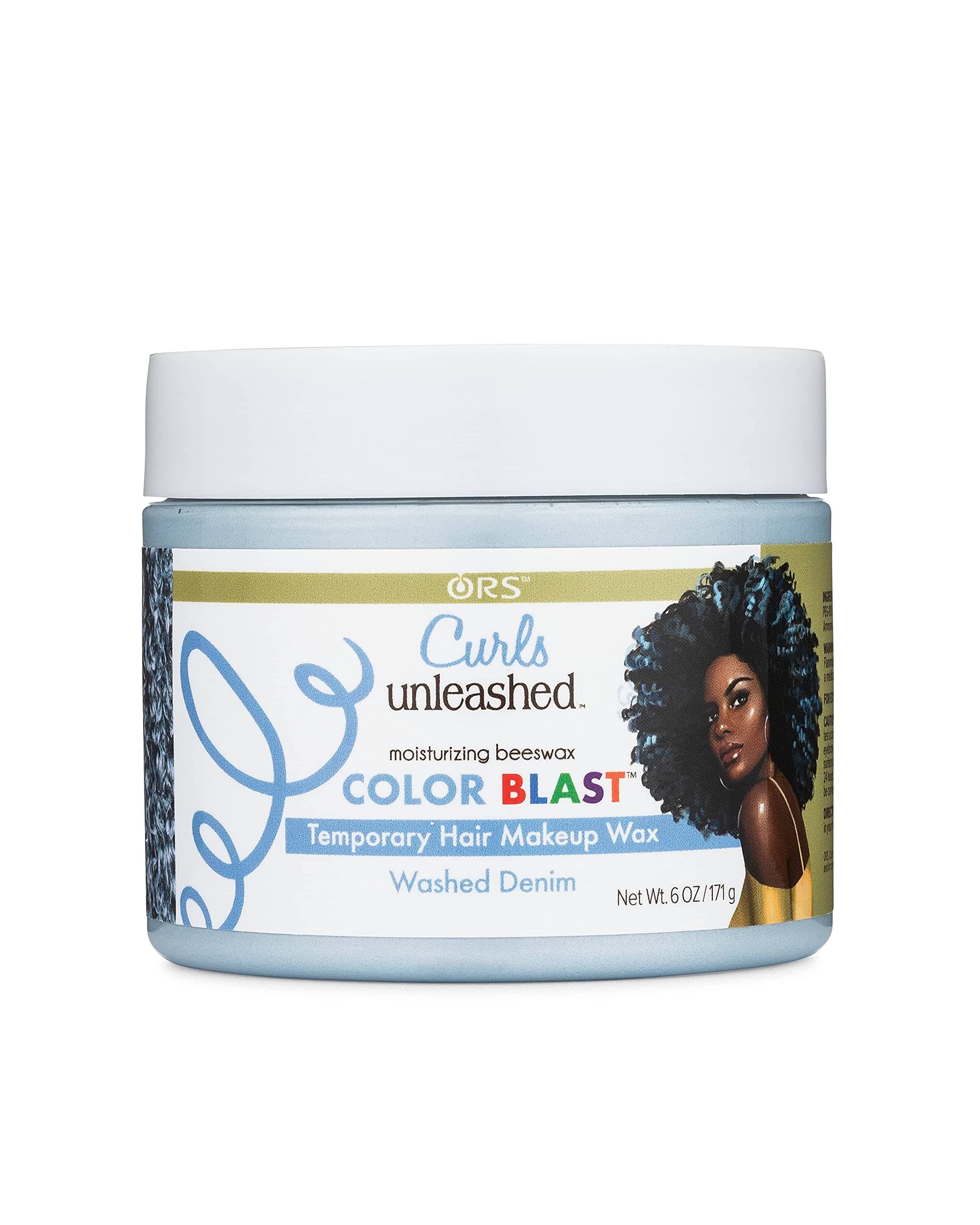 Curls Unleashed Color Blast Temporary Hair Makeup Wax - Washed Denim