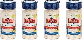 Redmond Real Sea Salt - Natural Unrefined Gluten Free Fine, 4.75 Ounce Shaker (4 Pack)