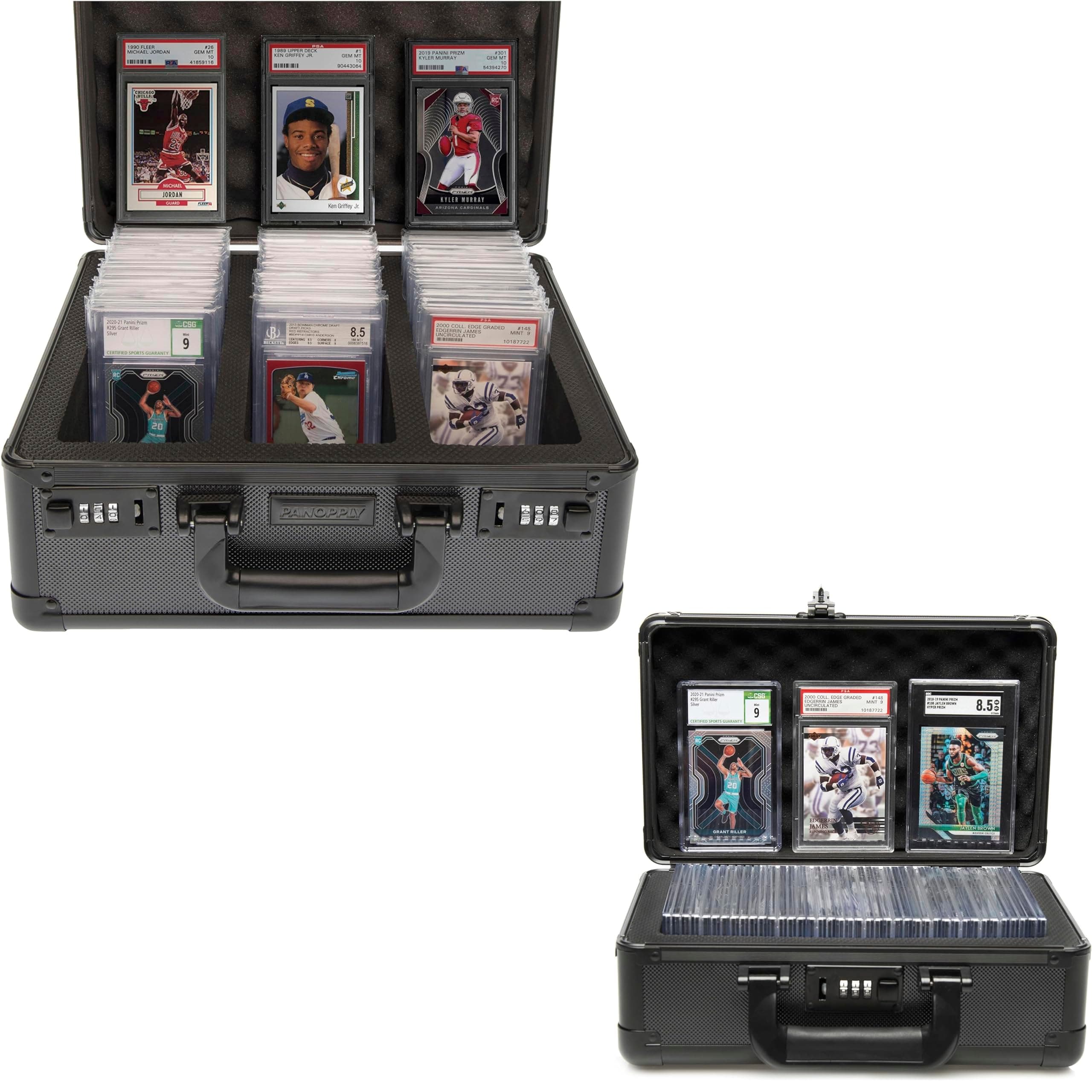 Panopply Pack 1 & 3 Row Graded Card Case BGS PSA Graded Card Storage Box Sports Card Case Psa Card Case Graded Sports Card Storage Box Psa Slab Case for Graded Cards Psa Card Holder Psa Case…