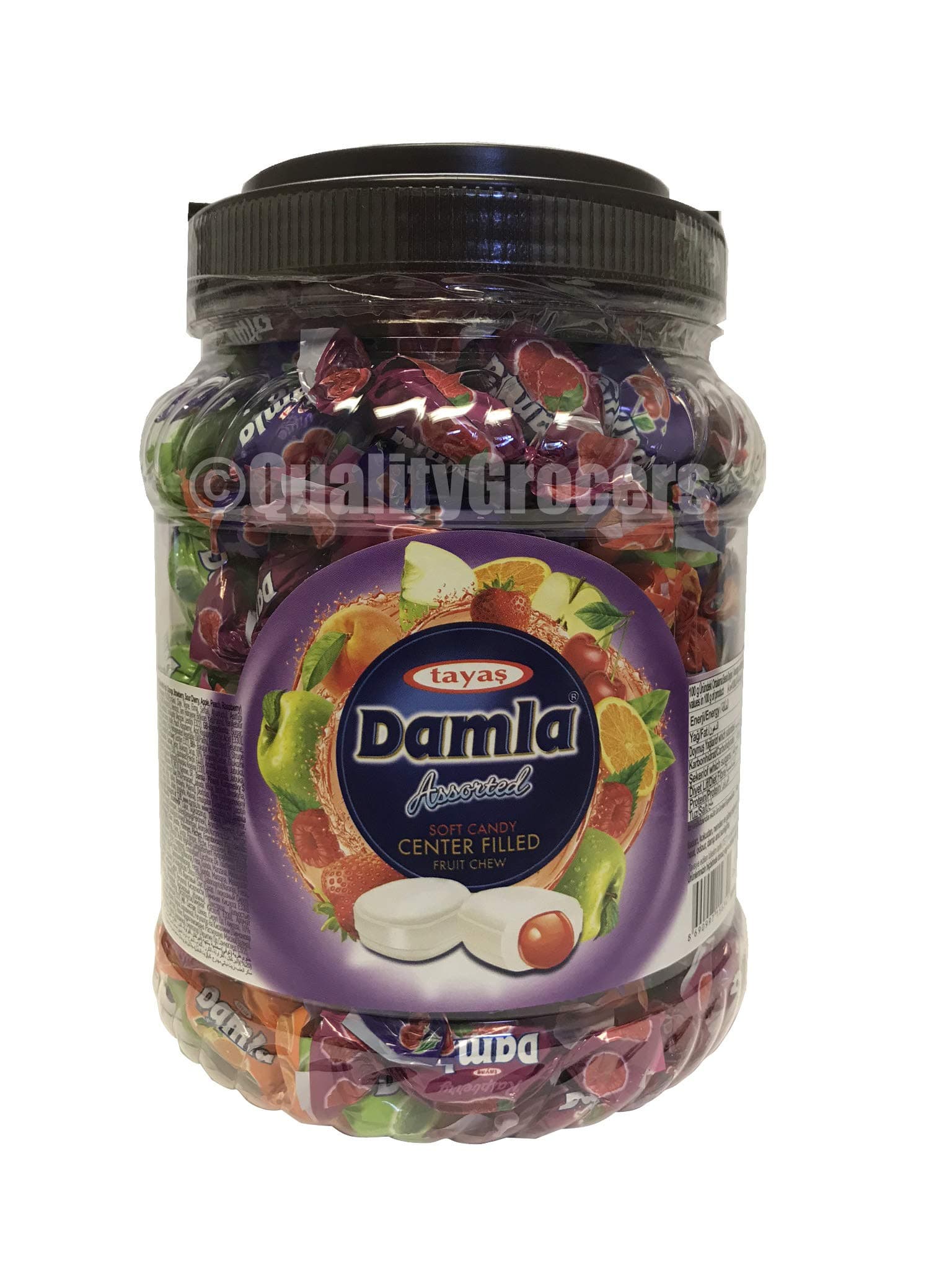 Damla Assorted Soft Candy Center Filled Fruit Chew 850 gram, 29.98 ounce