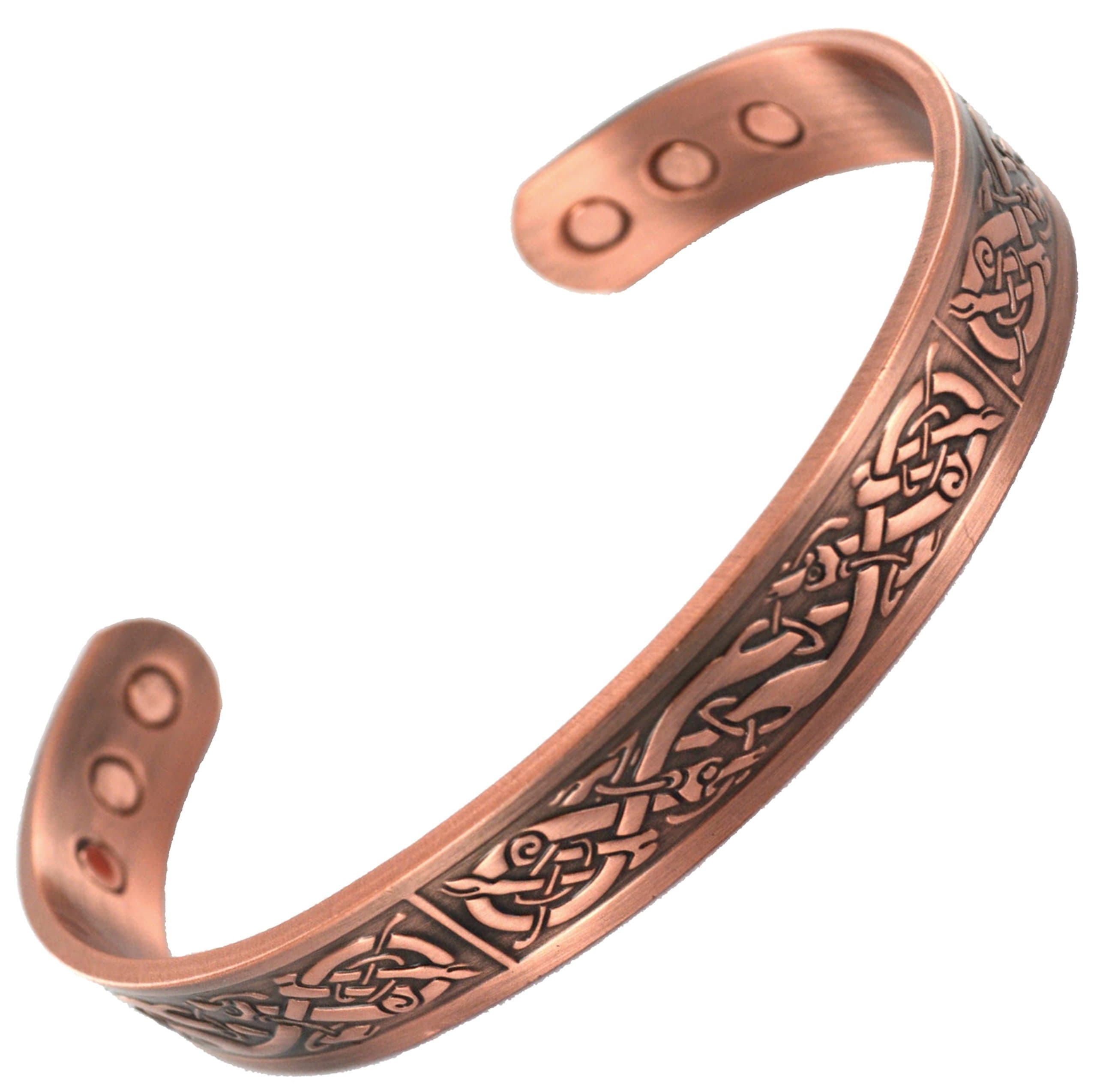 PURE COPPER MAGNETIC BRACELET- ELEGANT, COPPER BANGLE WITH 6 POWERFUL MAGNETS Cuff Wrist Band for Women or Mens