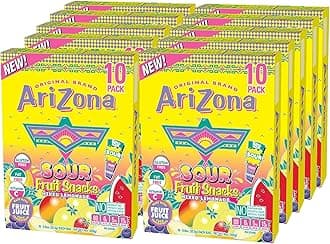 Fruit Snacks, Sour Lemonade - 10 Boxes of 10 ct. 0.9oz Bags (Total 100 ct. 0.9oz Bags) - Gluten Free - Gummy Chews