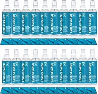 Royal Care Lens Cleaner Spray 100 ML Pack Kit – Professional Lens Cleaner Spray with Microfiber Cloths – Best for Eyeglasses, Cameras, and Lenses - Safely Cleans Fingerprints, Dust, Oil (Pack of 20)