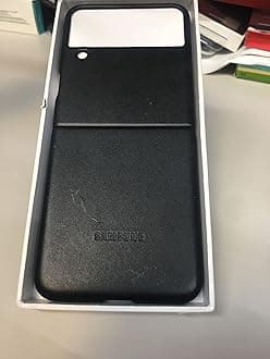 Samsung Galaxy Z Flip 3 Phone Case, Leather Protective Cover, Heavy Duty, Shockproof Smartphone Protector, US Version, Black,EF-VF711LBEGUS