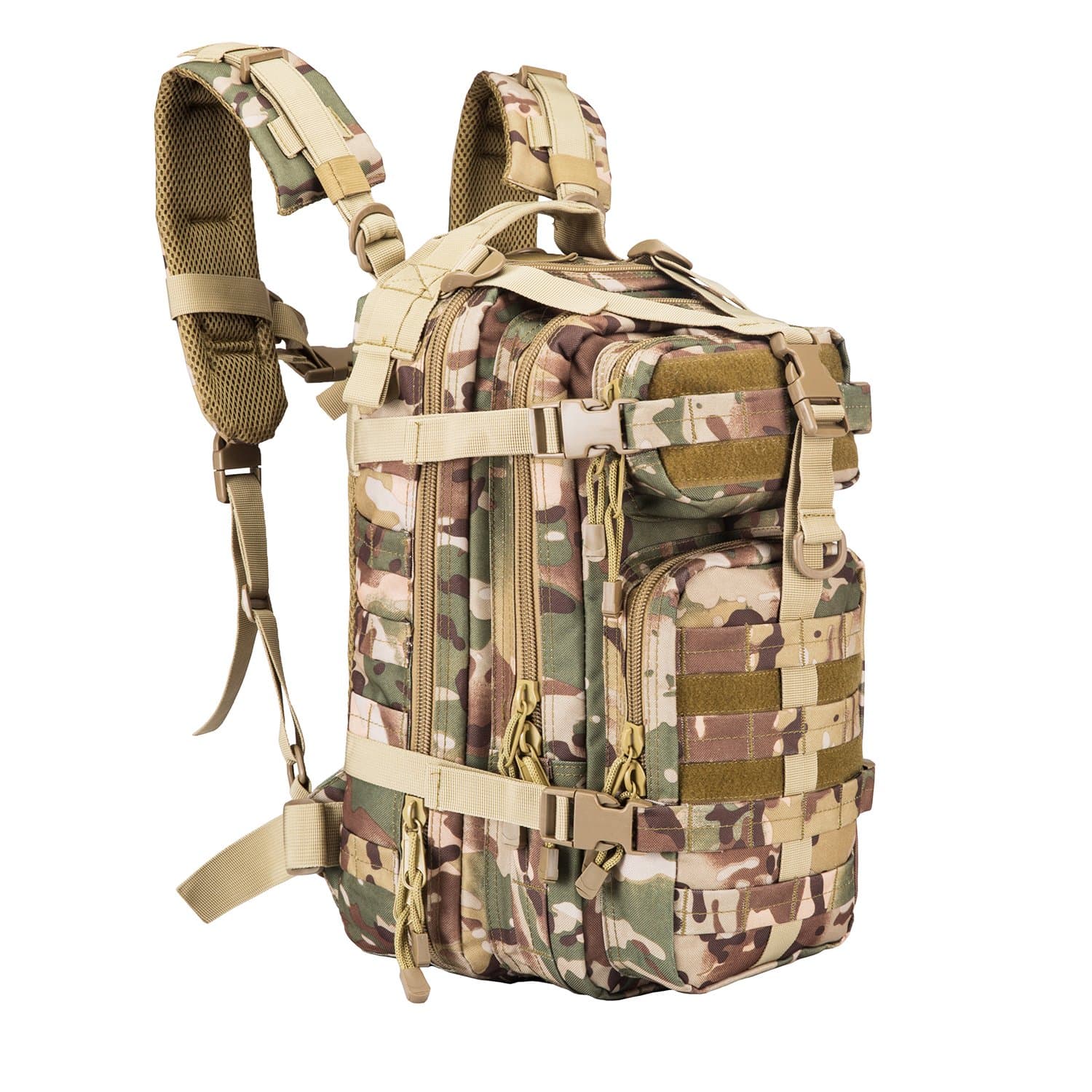 PANS Small Tactical Backpack,Assault Rucksack Camel Bag,Military Hydration Pack