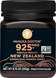 Manuka Doctor - MGO 925+ Manuka Honey Monofloral, 100% Pure New Zealand Honey. Certified. Guaranteed. Raw. Non-GMO (8.75 oz)