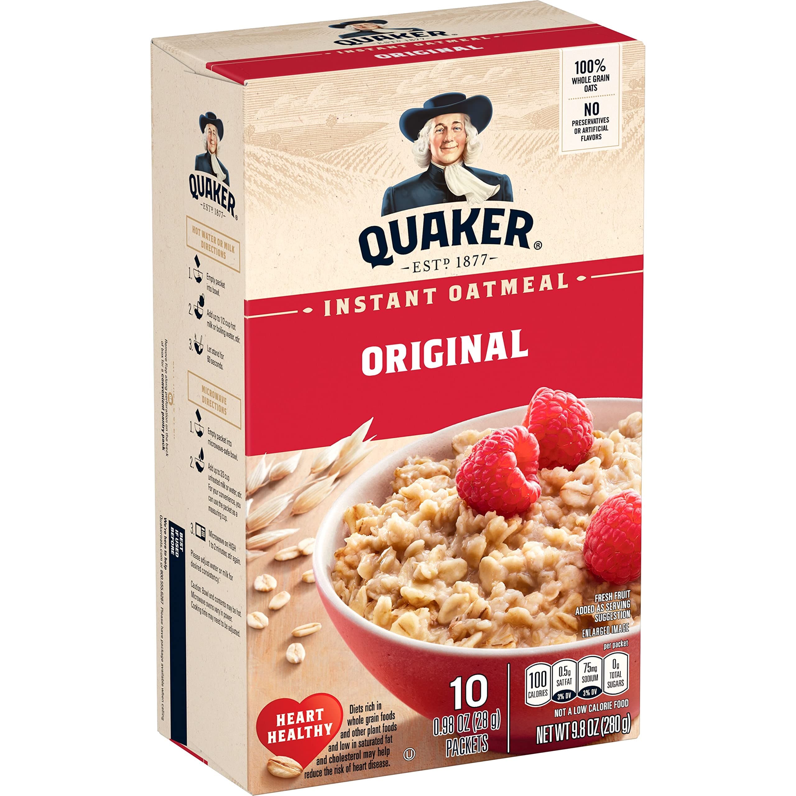 Instant Oatmeal, Original, 0.98oz Packets (10 Pack)