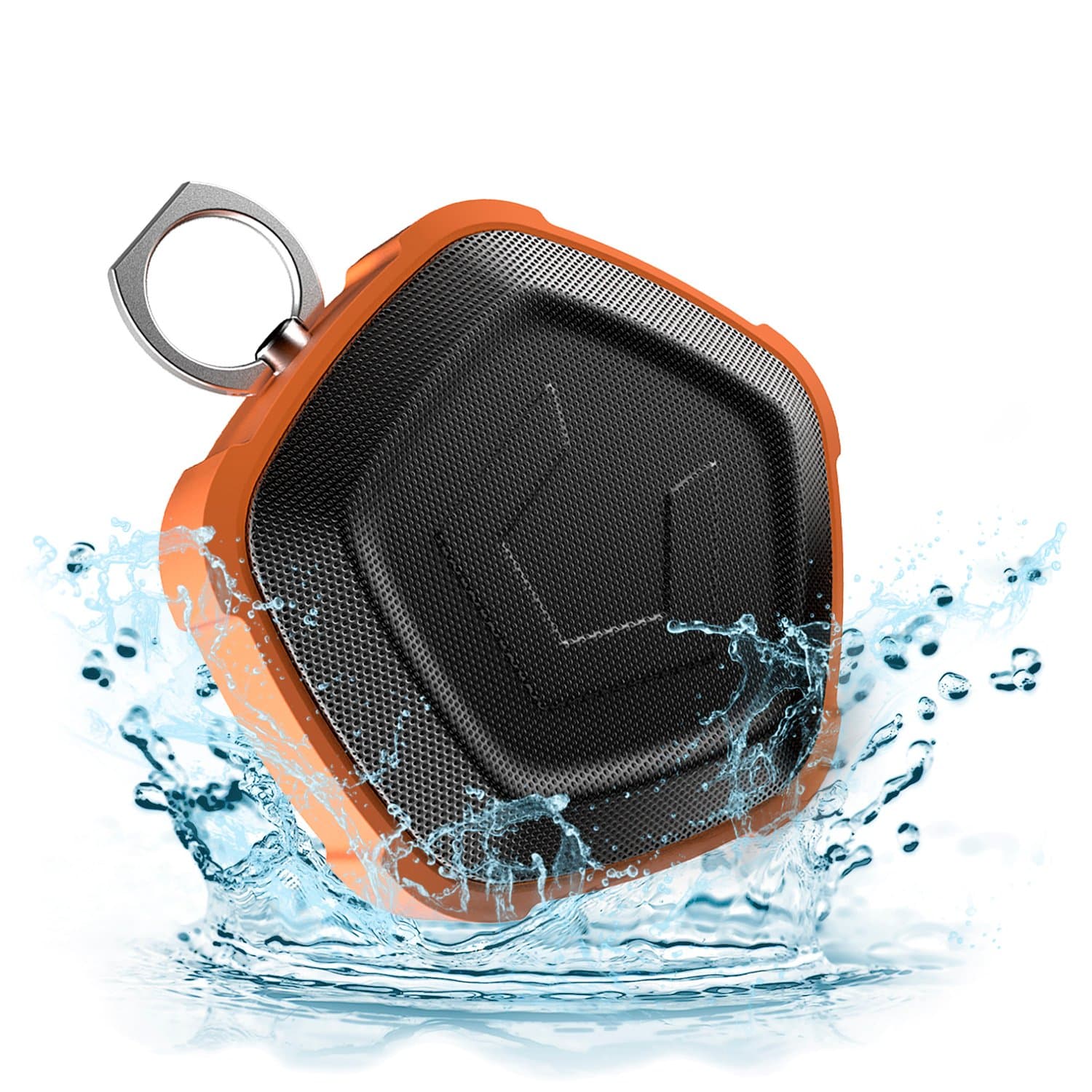 Cobble Pro True Wireless Stereo NFC One Tap Pairing Portable Sporty Outdoor Bluetooth Speaker 4.2, Strong Bass/Punchy Sound/IP 67 Waterproof/Shockproof/Built-in 2000mAh Power Bank, Black/Orange