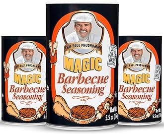 Chef Paul Barbecue Magic Seasoning Blends | All Purpose Seasoning for Grilling & Smoking | Smoky, Slightly Peppery BBQ Rub | Dry Rub for Chicken, Ribs & Burgers | BBQ Seasoning | 5.5 oz (Pack of 3)
