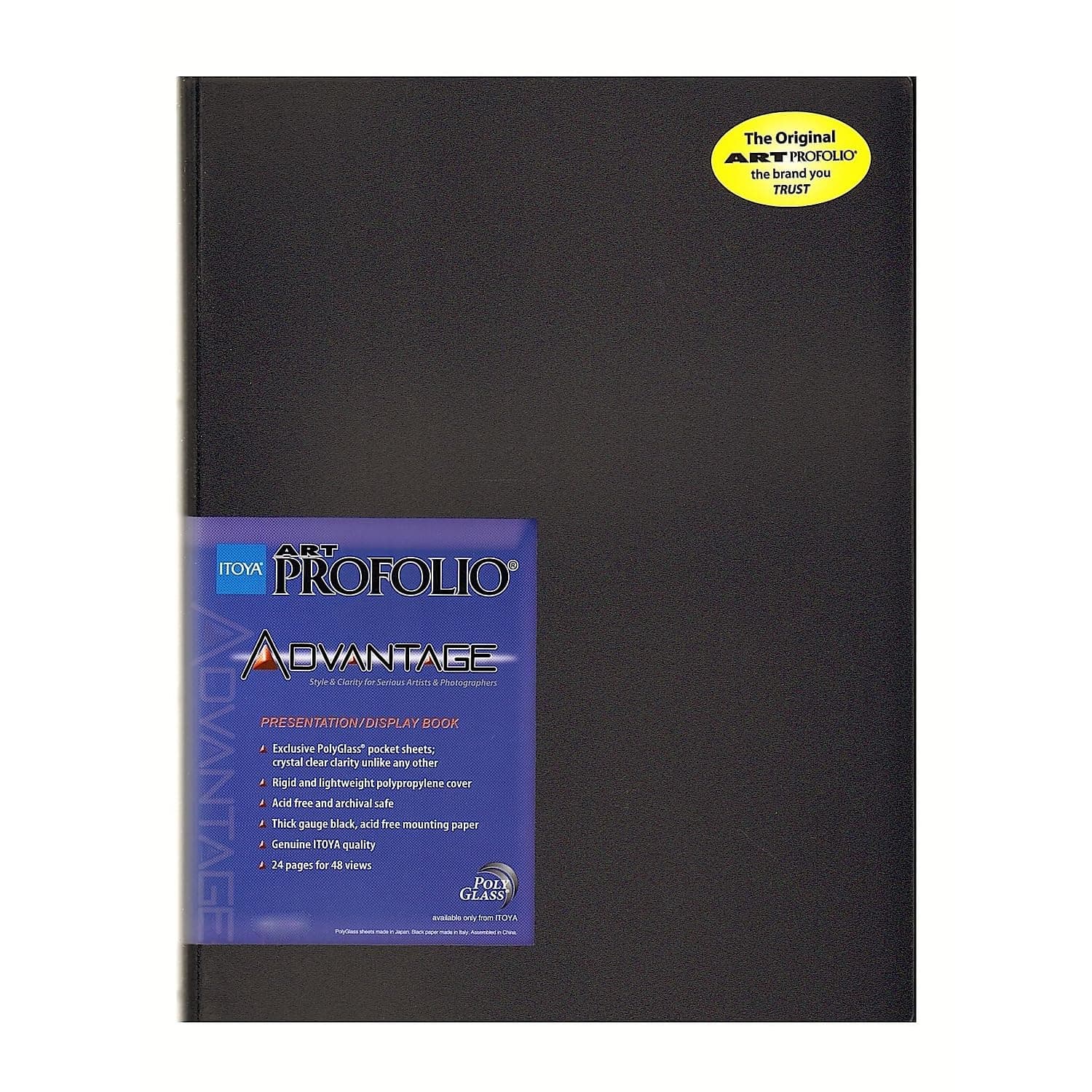 ProFolio by Itoya, Art Profolio Advantage, 24 Sheets Presentation Book - Portrait, 9 x 12 Inches