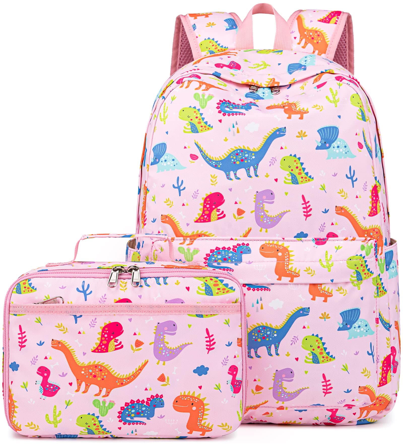 CAMTOP Backpack for Kids Boys School Backpack with Lunch Box for Preschool Kindergarten BookBag Set(Colorful-Dinosaur