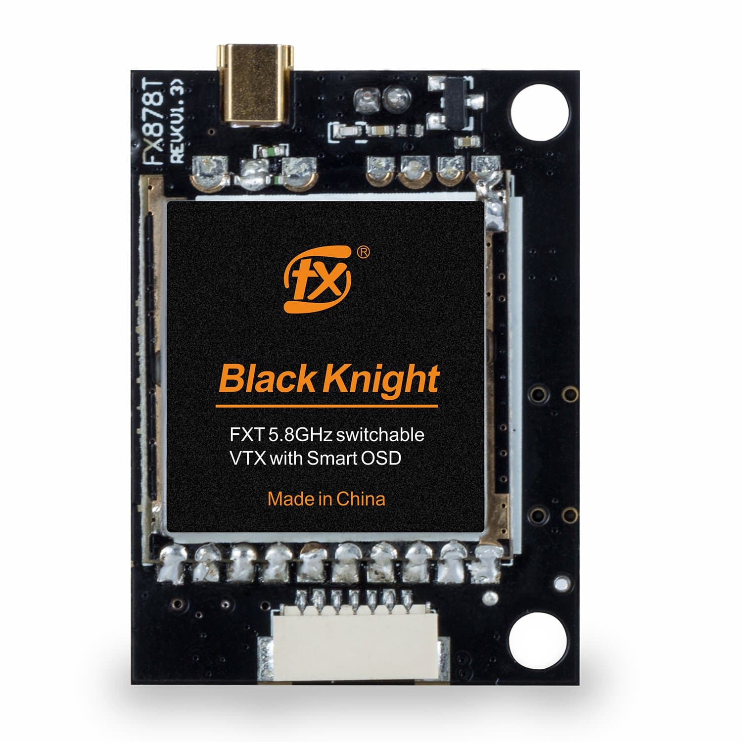 5.8 GHz FPV Transmitter 25/200/400mW Switchable Video with Smart OSD (FX878T Black Knight)